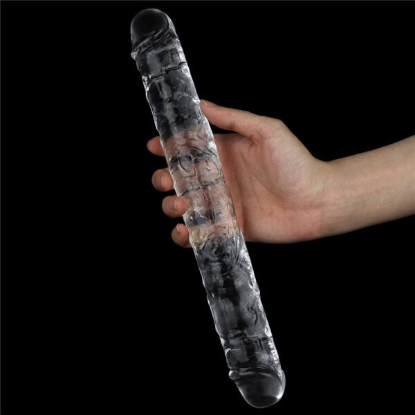 Läpinäkyvä Tupladildo 12" - Image 3
