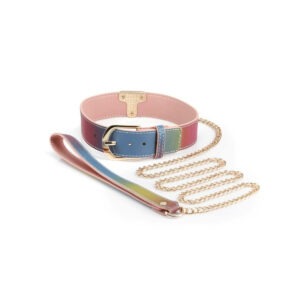 Spectra Bondage Collar & Leash, Sateenkaari
