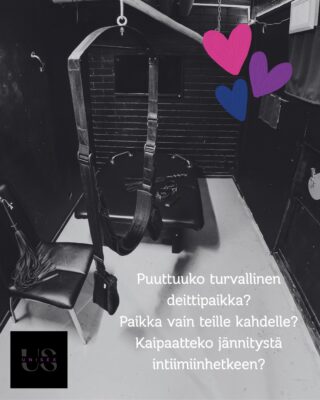 Sviitti on erinomainen tila heille, jotka haaveilevat muutaman tunnin irtiotosta työn, perhearjen tai muun oravanpyörän lukuisista paineista. Unisexin alakerrassa sijaitseva Sviitti tarjoaa mahdollisuuden kuumiin lounastreffeihin vaikka oman puolison kanssa. 

Se on halutessaan lukittava yksityinen tila, jossa voi katsella aikuisviihdettä, sekä kellistää kumppaninsa tekonahkaiselle alustalle läheisempään kanssakäymiseen. Sekä alustalta, että seinältä löytyvät kahvat, joihin voi tukeutua hurjemman menon aikana, tai joihin sitoa kumppani suostumuksellisesti kiinni. Sviitistä pystyy tekemään intiimin sulkemalla oven lisäksi ikkunaverhot ja gloryhole-luukut, tai julkisemman pitämällä ovet ja ikkunat auki mahdolliselle yleisölle.

Sviitin voit varata itsellesi cinema@unisex.fi. Hinta 20€ / tunti, lisätunnit 15€.

#unisex #unisextampere #treffit #deitit #tuntihinta